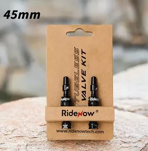 Zestaw wentyli SV/FV (Presta) RideNow Tubeless Valve - 45 | 65 | 85 | 110mm - czarne