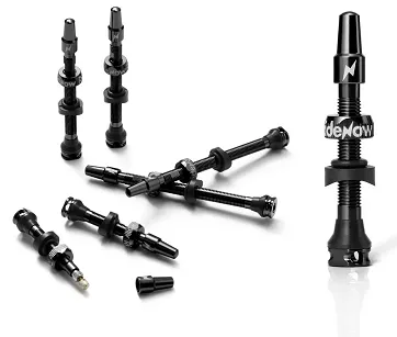 Zestaw wentyli SV/FV (Presta) RideNow Tubeless Valve - 45 | 65 | 85 | 110mm - czarne
