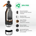 Asobu Buddy Bottle - butelka termiczna z miską na wodę i karmę - black - 11