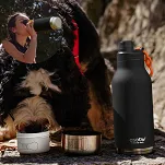 Asobu Buddy Bottle - butelka termiczna z miską na wodę i karmę - black - 3