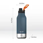 Asobu Buddy Bottle - butelka termiczna z miską na wodę i karmę - black - 9