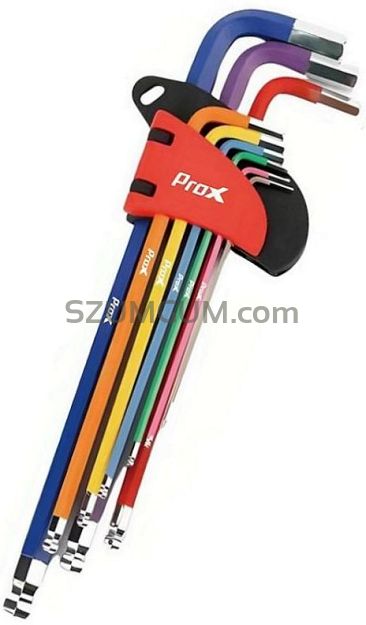 Klucze PROX imbusowe HEX 9 szt - Multikolor