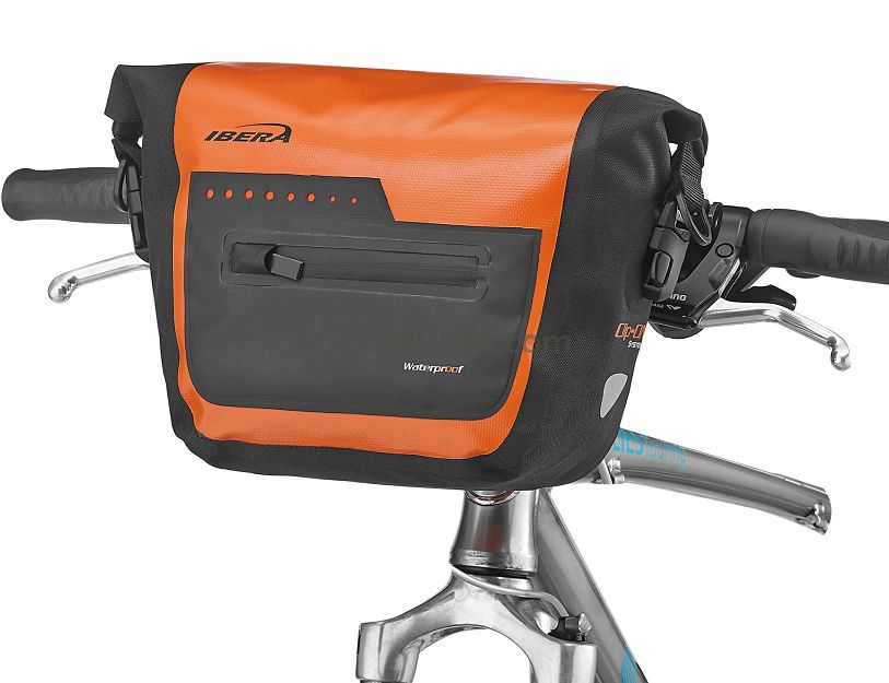 IBERA Bag HB9  Orange - Wodoodporna torba na kierownicę Ibera Waterproof Handlebar Bag