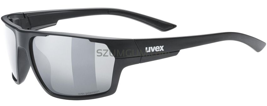 Okulary polaryzacyjne UVEX Sportstyle 233 Polavision - black matt / litemirror silver
