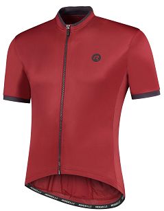 Koszulka na rower Rogelli ESSENTIAL, bordowa - Rozmiar S