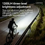 Lampka przednia Rockbros QC1200 - black - 7