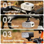 Lampka przednia Rockbros QC1200 - black - 3