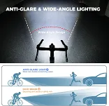 Lampka przednia Rockbros QC1200 - black - 11