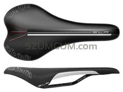 Siodło SELLE ITALIA SLR MANG S (id match - S1) manganese tube 7, czarno-srebrne