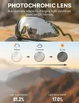 Okulary z fotochromem Rockbros SP382 - czarny transparentny - 5