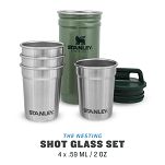 Turystyczny zestaw 4 kieliszków,  Kieliszki Stanley Adventure 4 x 60ml - Zielone - 4