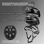 Inteligętny kask Rockbros ZK-031 black – zdalnie sterowane oświetlenie i kierunkowskazy - 7
