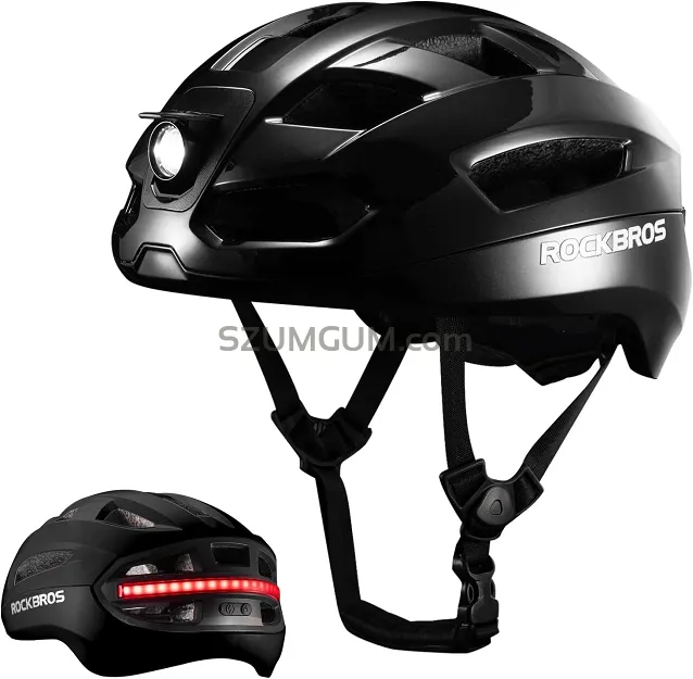 Inteligętny kask Rockbros ZK-031 black – zdalnie sterowane oświetlenie i kierunkowskazy