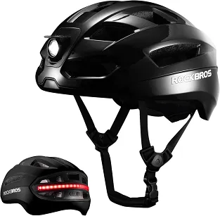 Inteligętny kask Rockbros ZK-031 black – zdalnie sterowane oświetlenie i kierunkowskazy