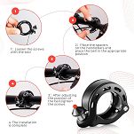 Dzwonek rowerowy Rockbros LD-Q1 black - 12