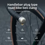 Dzwonek Rockbros BB2502 do szosy/gravela - titanium - 6