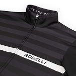 Luźna bluza rowerowa Rogelli STRIPE, czarno-szaro-biała - 6