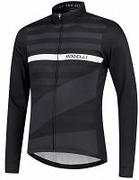 Luźna bluza rowerowa Rogelli STRIPE, czarno-szaro-biała