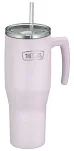 Duży termokubek Thermos Refreshing 1,1 L - z uchwytem i słomką - matowo lawendowy - 2