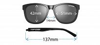 Okulary TIFOSI SWANK satin black (1 szkło Smoke Bright Blue 11,2% transmisja światła) - 6