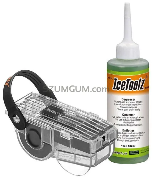 Maszynka do czyszczenia łańcucha IceToolz w komplcie z odtłuszczaczem
