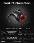 Inteligentna tylna lampka Rockbros AI Q5 - TL907Q50 | TL907Q51 | TL907Q52 - 20