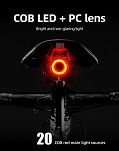 Inteligentna tylna lampka Rockbros AI Q5 - TL907Q50 | TL907Q51 | TL907Q52 - 21