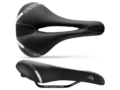 Siodło SELLE ITALIA LADY GEL FLOW S (id match - S2) Manganese Tube 7, fibra-tek, 300g czarne