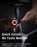 Lampka rowerowa tylna Rockbros Samuraj Q3 tylna z inteligentnym systemem stop - 10