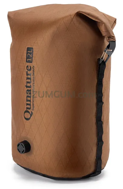 Ultralekki wodoodporny worek kompresyjny Qunature 63D Bikepacking 6L l 12L - brown
