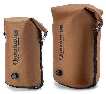 Ultralekki wodoodporny worek kompresyjny Qunature 63D Bikepacking 6L l 12L - brown