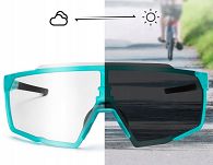 Okulary sportowe Rockbros SP22BL - z fotochromem i wkładkami optycznymi, turskusowe - 3