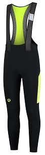 Lekko ocieplane spodnie rowerowe Rogelli TYRO, czarno-odblaskowo żółte roz. XL