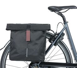 Sakwa miejska podwójna BASIL City Double Bag 32L MIK Ready - czarna