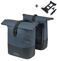 Torba miejska Basil Cove - Double Pannier Bag MIK - 28-32L - navy/black