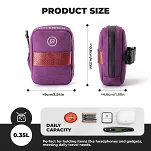 Mini torebka podsiodłowa Rockbros F006 z uchwytem na wkłady CO2 - purple - 4