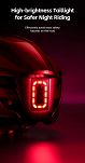 Kask rowerowy Rockbros ZK-077 z zintegrowanym oświetleniem 360°, black red - 18