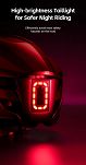 Kask rowerowy Rockbros ZK-077 z zintegrowanym oświetleniem 360°, black red - 18