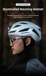Kask rowerowy Rockbros ZK-077 z zintegrowanym oświetleniem 360°, black red - 10