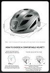 Kask rowerowy Rockbros ZK-077 z zintegrowanym oświetleniem 360°, black red - 11