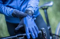 Lekkie damskie rękawiczki rowerowe Rogelli CORE z żelowymi poduszeczkami i lekkim ociepleniem, ciemnoniebiesko-czarne - 4