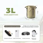 Ultralekki wodoodporny worek kompresyjny Qunature H54 black - dostępny w 3 rozmiarach - 3