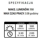 Lampka przednia LEZYNE POWER HB DRIVE STVZO 500 lumenów- Direct X-Lock System - 10