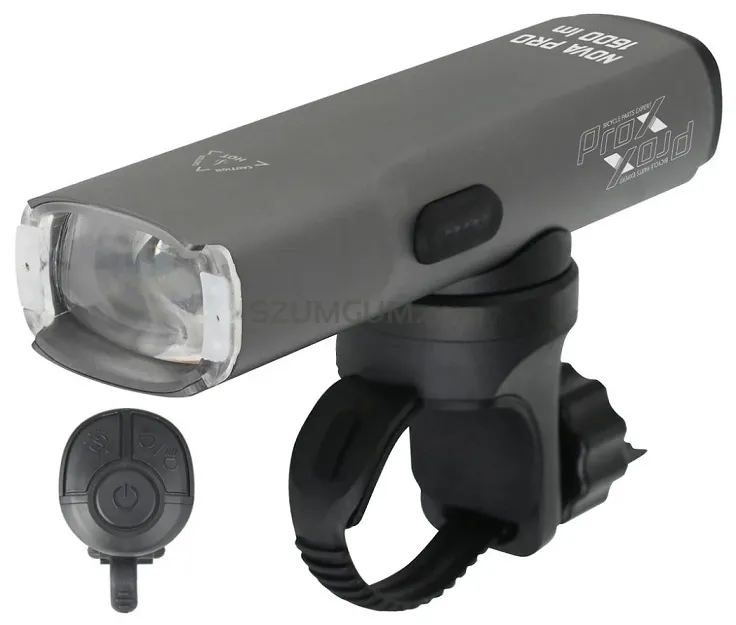 Lampka przednia z pilotem Prox Nova Pro 1600 lm, 4000 mAh - grey
