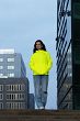 Kurtka przeciwdeszczowa Rogelli Core Commuter Unisex fluor - 10