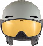 Kask zimowy, narciarski i snowboardowy Alpina ALTO Q-LITE - Moon-grey (gold mirror) - 4