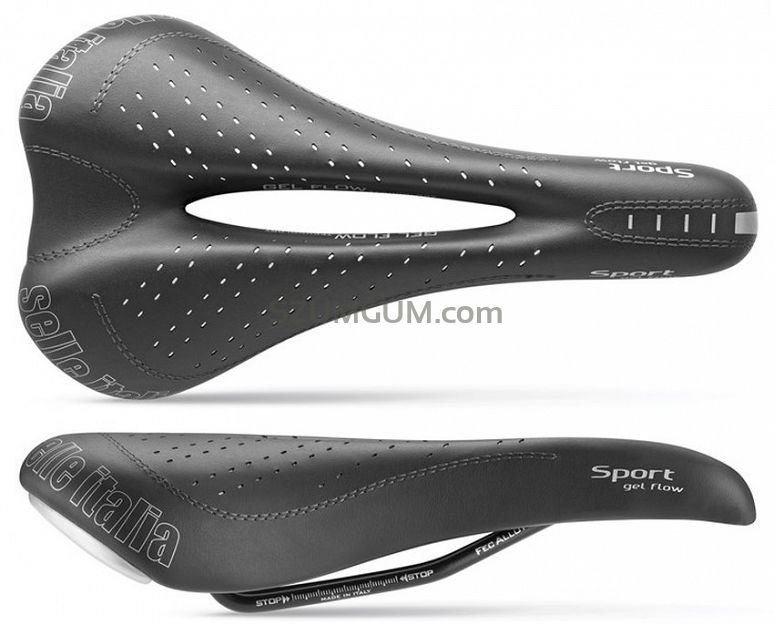 Siodło SELLE ITALIA SPORT GEL FLOW S (id match S2), Fec Alloy Rail, Light Gel, 330g