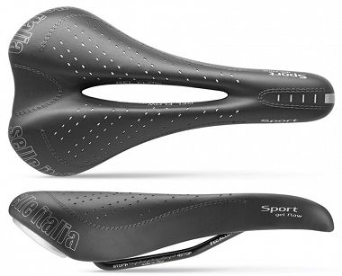 Siodło SELLE ITALIA SPORT GEL FLOW S (id match S2), Fec Alloy Rail, Light Gel, 330g