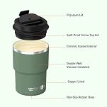 Asobu Coffee Express Tumbler Kubek termiczny 360ml brasil green - 5