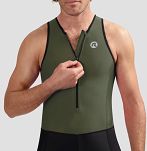 Strój triathlonowy Rogelli Florida khaki, unisex - 5